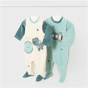 Mayoral Kışlık Erkek Bebek Kadife Tulum 2'li Set