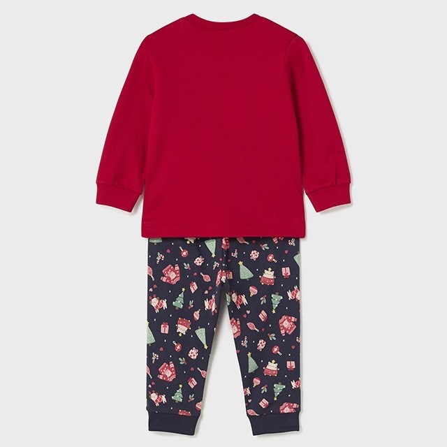 Mayoral Kışlık Kız Bebek Çantalı Pijama Takım Kırmızı