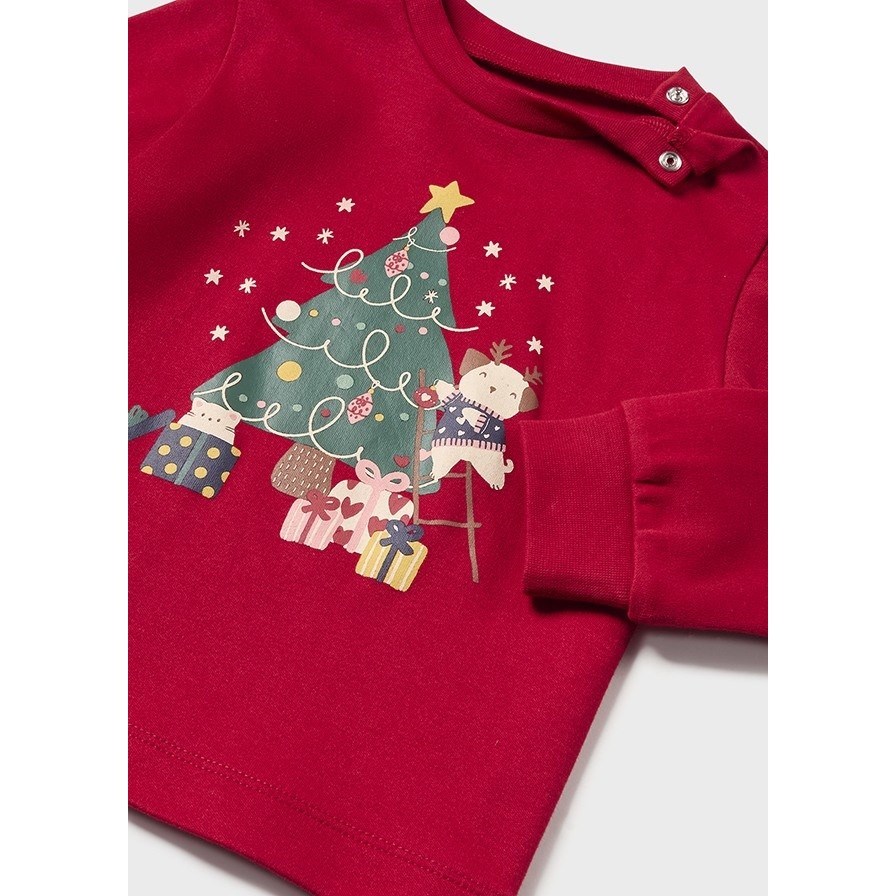 Mayoral Kışlık Kız Bebek Çantalı Pijama Takım Kırmızı