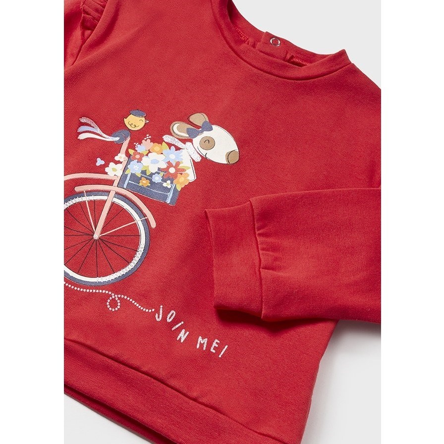 Mayoral Kışlık Kız Bebek S-shirt Tayt 2'li Set Kırmızı
