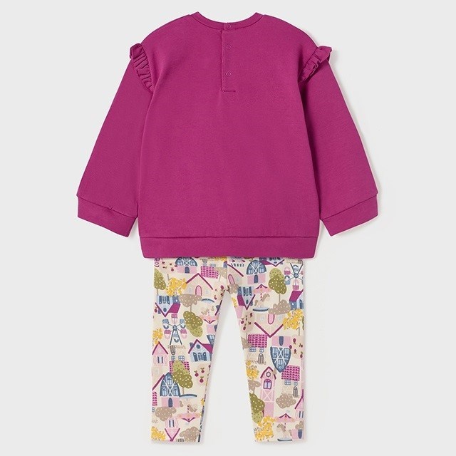 Mayoral Kışlık Kız Bebek S-shirt Tayt 2'li Set Pembe