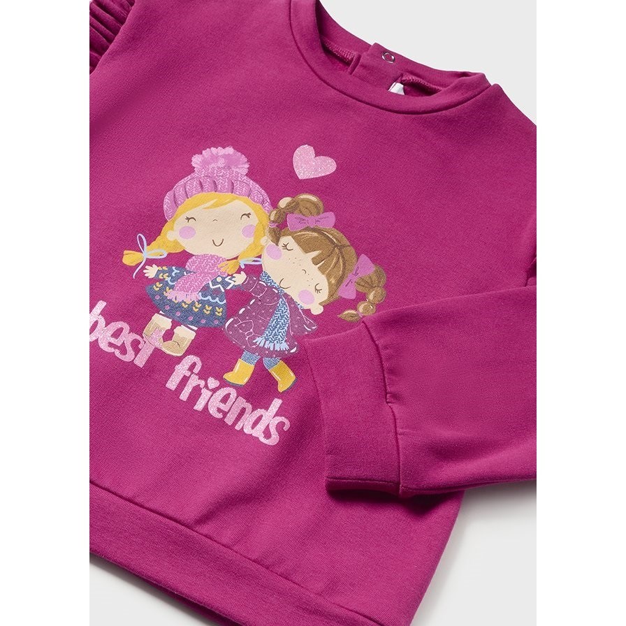 Mayoral Kışlık Kız Bebek S-shirt Tayt 2'li Set Pembe