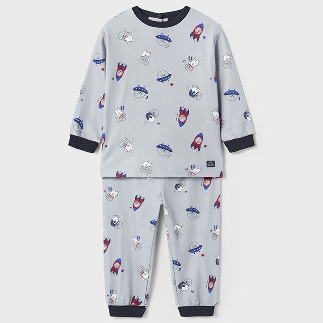 Mayoral Kışlık Erkek Bebek Pijama Takımı Gri