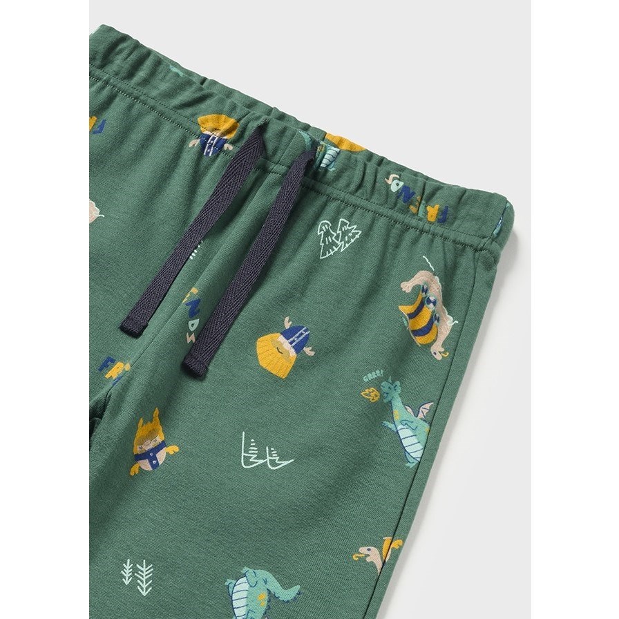 Mayoral Kışlık Erkek Bebek Çantalı Pijama Takımı Yeşil