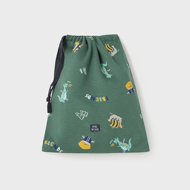 Mayoral Kışlık Erkek Bebek Çantalı Pijama Takımı Yeşil