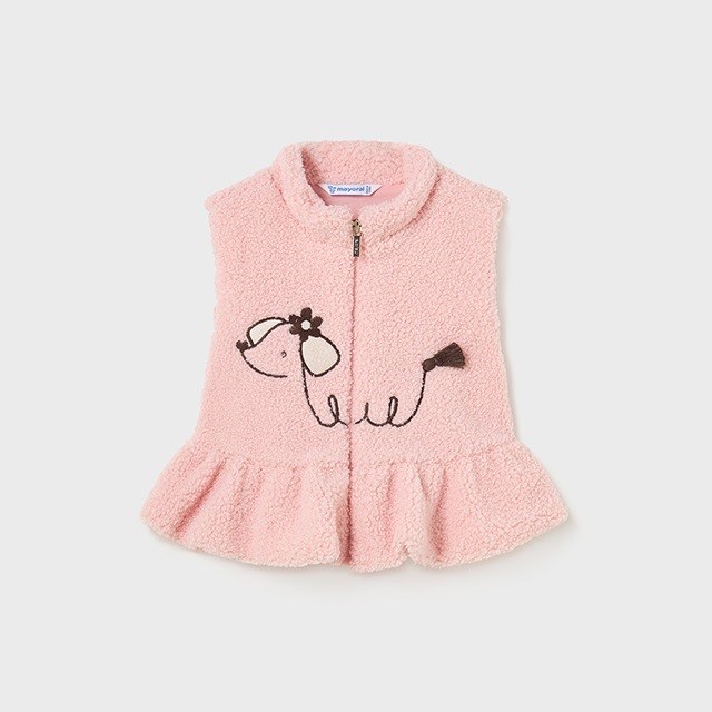 Mayoral Kışlık Kız Bebek Eşofman Yelek 3'lü Set Pembe