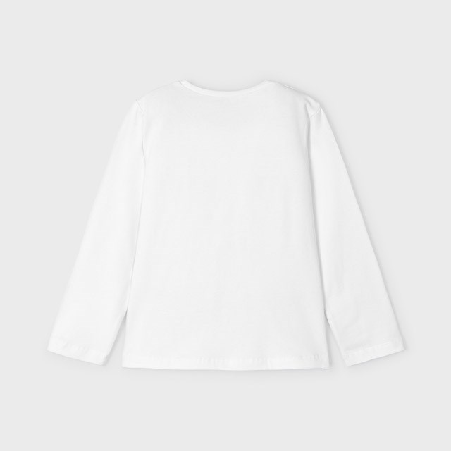 Mayoral Kışlık Kız Uzun Kol T-shirt Beyaz