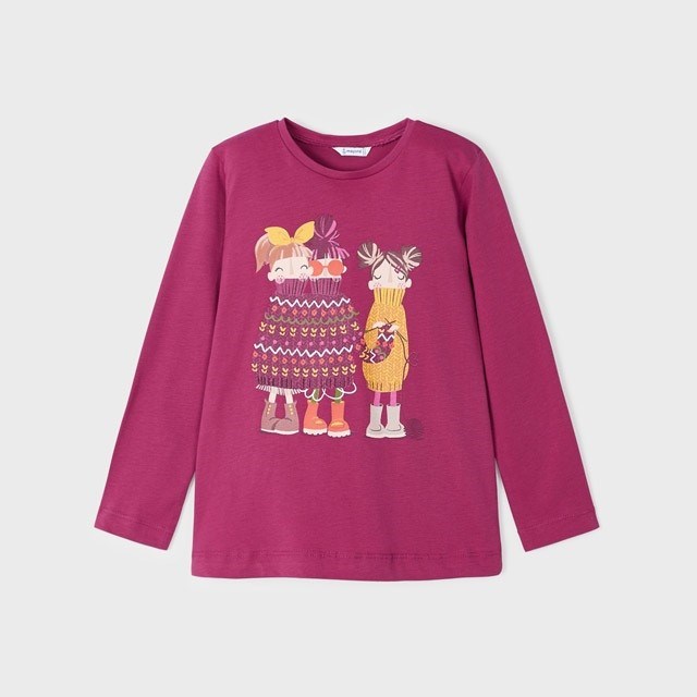Mayoral Kışlık Kız Uzun Kol T-shirt Pembe