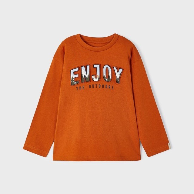Mayoral Kışlık Erkek Uzun Kol T-shirt Turuncu