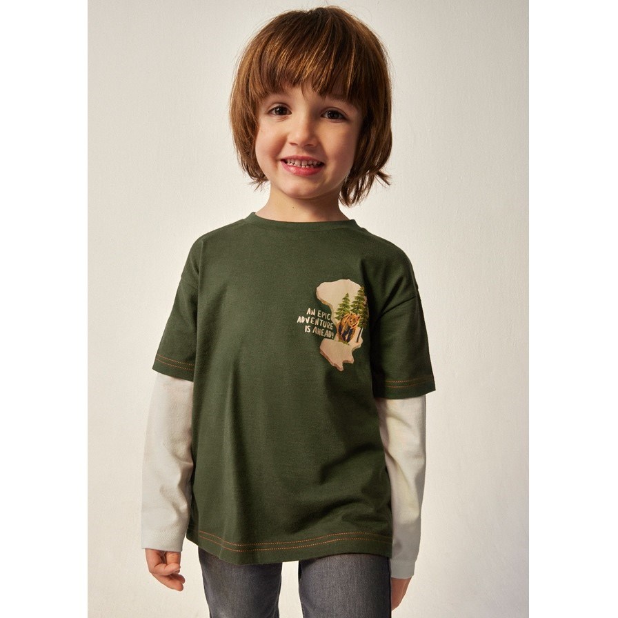 Mayoral Kışlık Erkek Uzun Kol T-shirt Yeşil