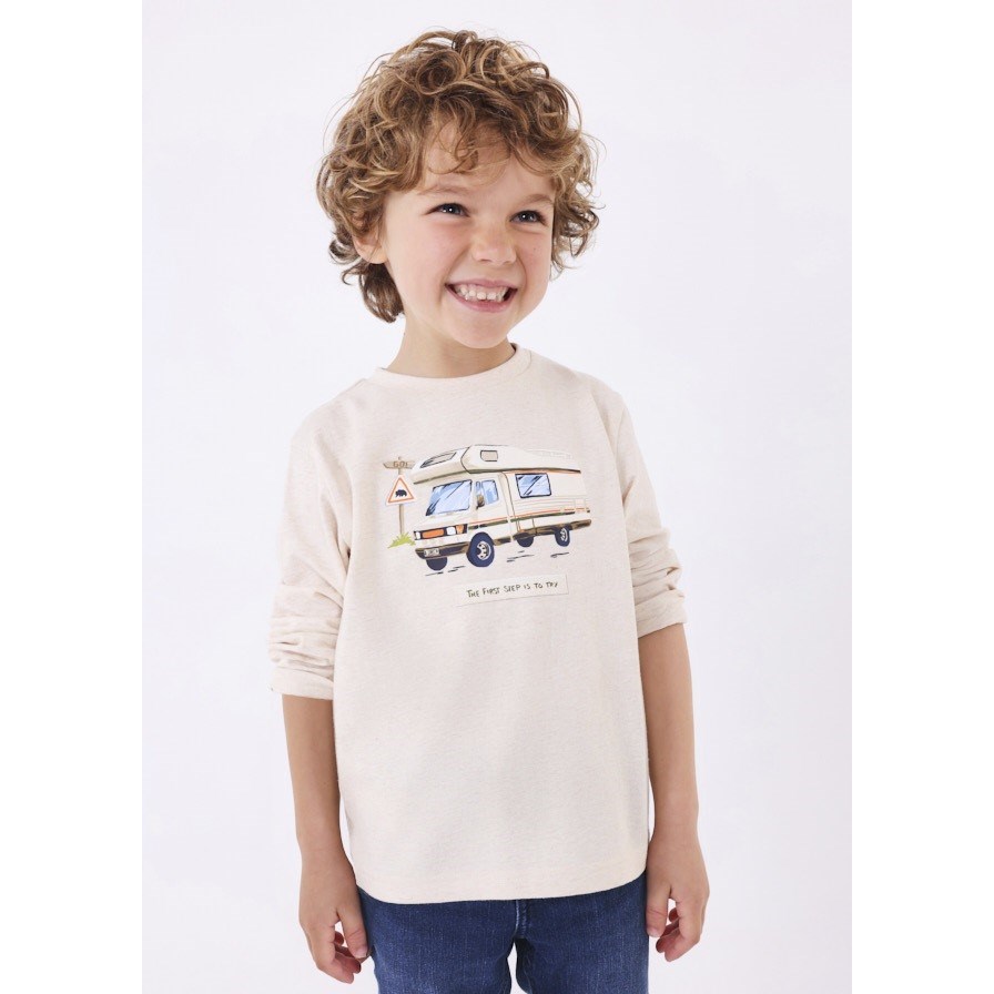 Mayoral Kışlık Erkek Uzun Kol T-shirt Krem
