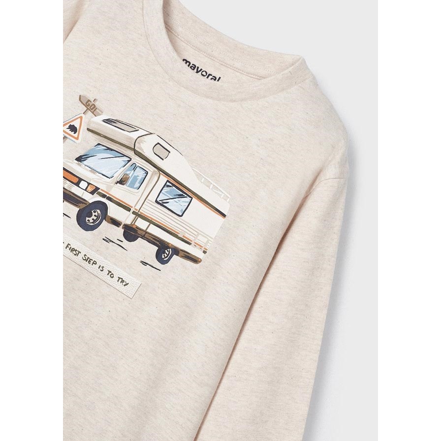 Mayoral Kışlık Erkek Uzun Kol T-shirt Krem