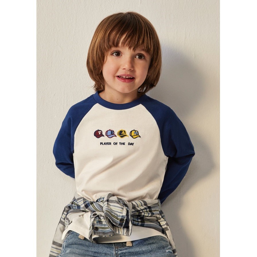 Mayoral Kışlık Erkek Uzun Kol T-shirt Koyu Mavi