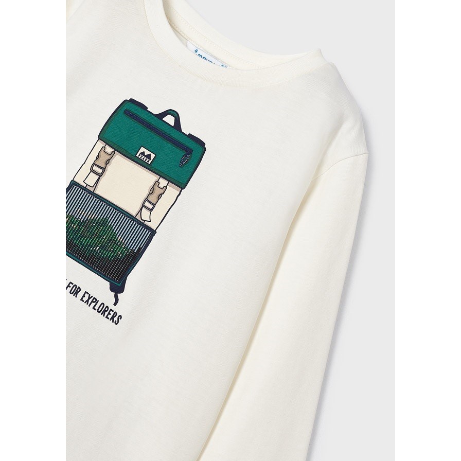 Mayoral Kışlık Erkek Uzun Kol T-shirt Beyaz