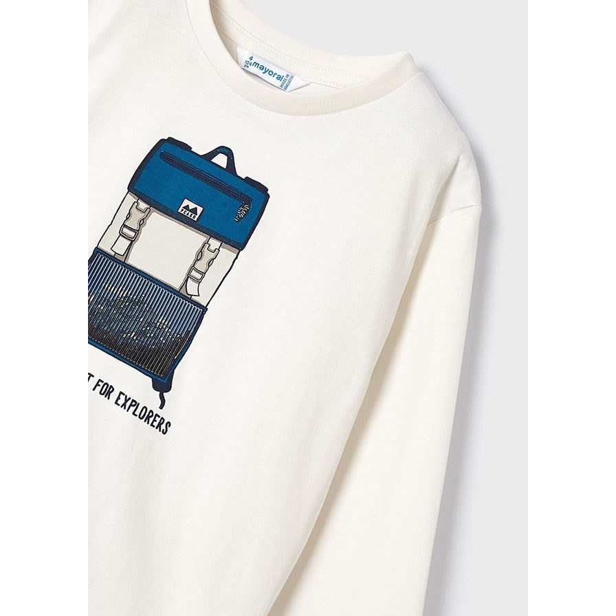 Mayoral Kışlık Erkek Uzun Kol T-shirt Beyaz