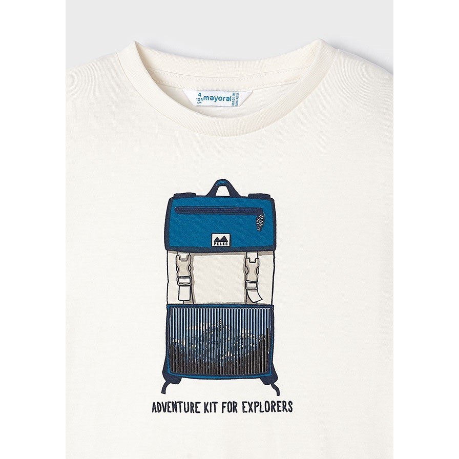 Mayoral Kışlık Erkek Uzun Kol T-shirt Beyaz
