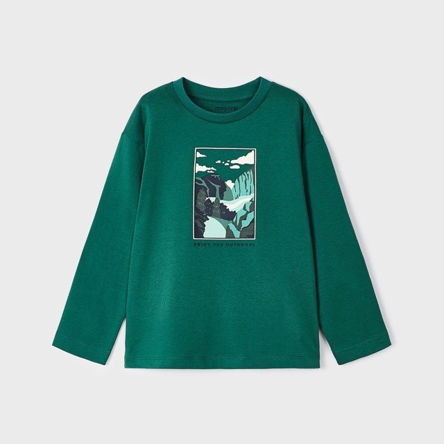 Mayoral Kışlık Erkek Uzun Kol T-shirt 2'li Set Yeşil