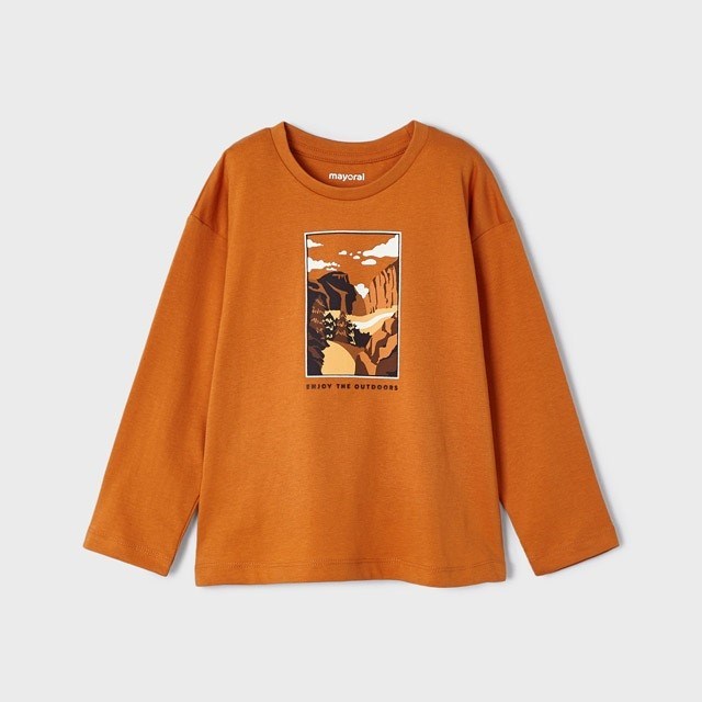 Mayoral Kışlık Erkek Uzun Kol T-shirt 2'li Set Turuncu