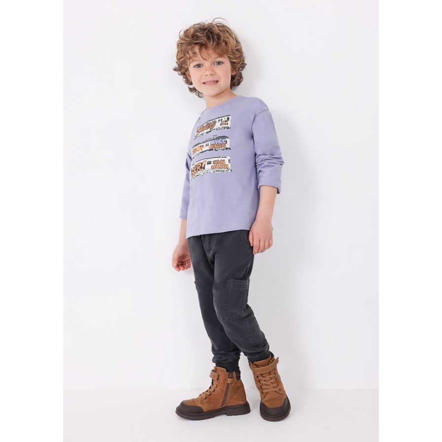 Mayoral Kışlık Erkek Uzun Kol T-shirt 2'li Set Gri