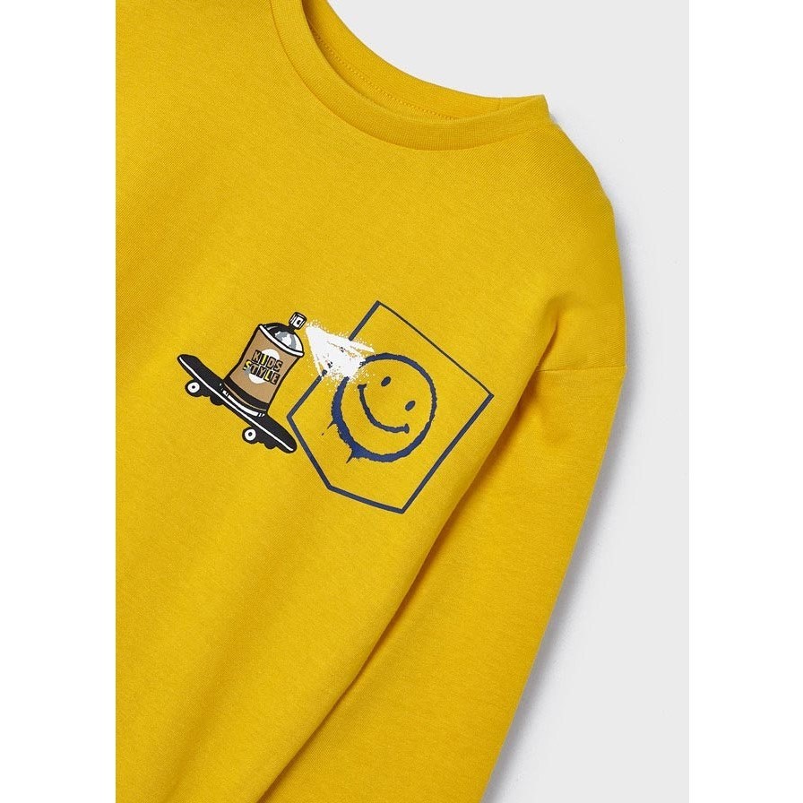 Mayoral Kışlık Erkek Uzun Kol T-shirt 2'li Set Sarı