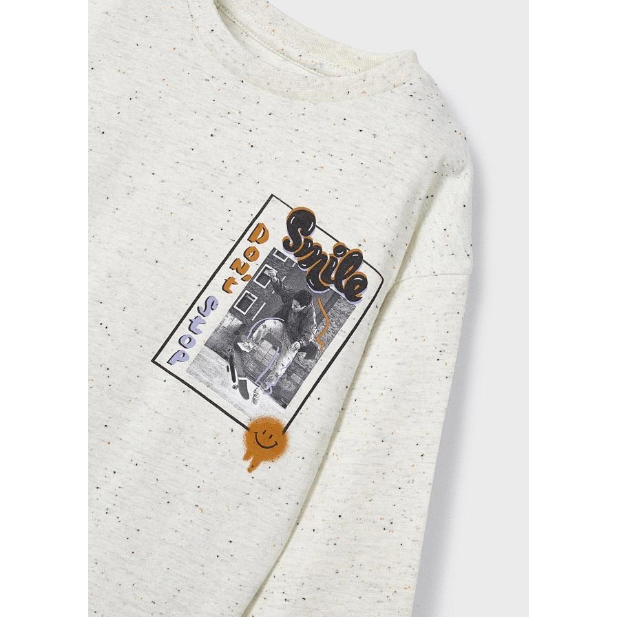 Mayoral Kışlık Erkek Uzun Kol T-shirt Krem