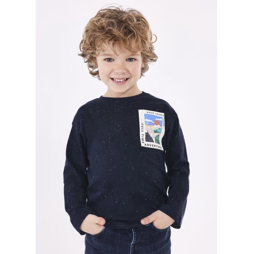 Mayoral Kışlık Erkek Uzun Kol T-shirt Koyu Mavi