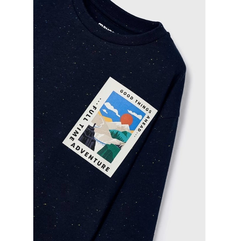 Mayoral Kışlık Erkek Uzun Kol T-shirt Koyu Mavi
