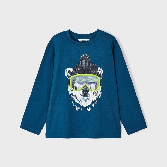 Mayoral Kışlık Erkek Uzun Kol T-shirt Koyu Mavi