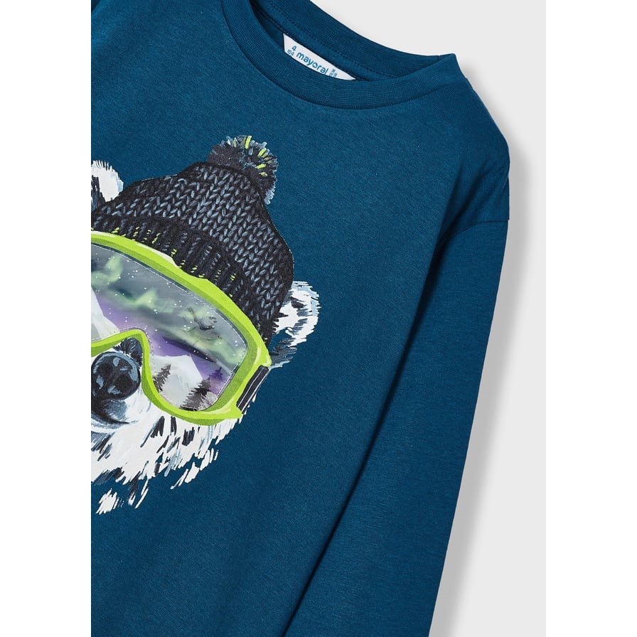 Mayoral Kışlık Erkek Uzun Kol T-shirt Koyu Mavi