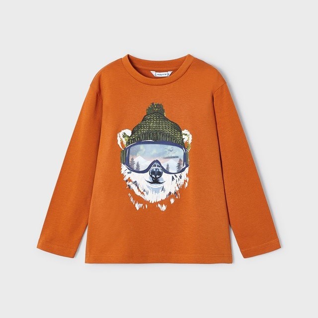 Mayoral Kışlık Erkek Uzun Kol T-shirt Turuncu