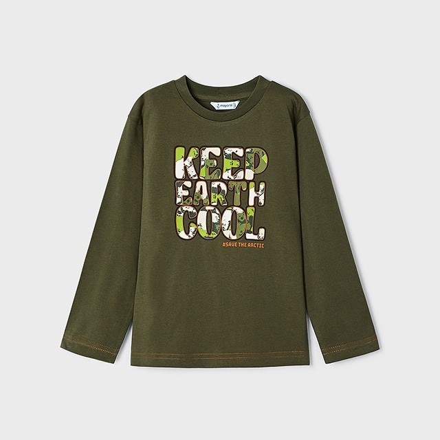 Mayoral Kışlık Erkek Uzun Kol T-shirt Yeşil