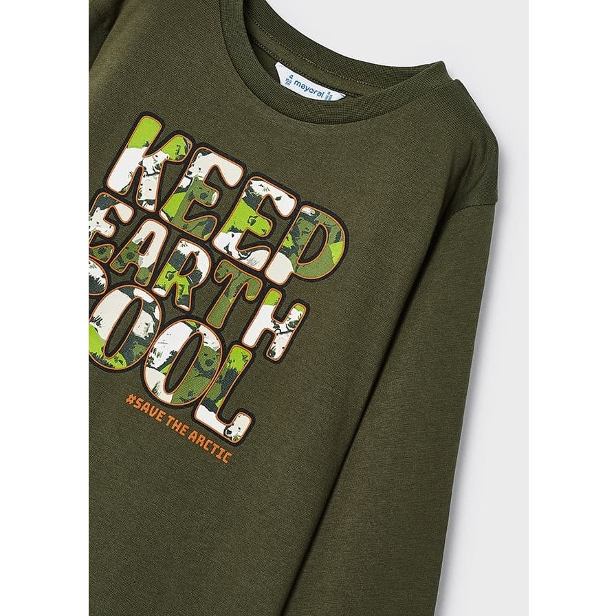 Mayoral Kışlık Erkek Uzun Kol T-shirt Yeşil