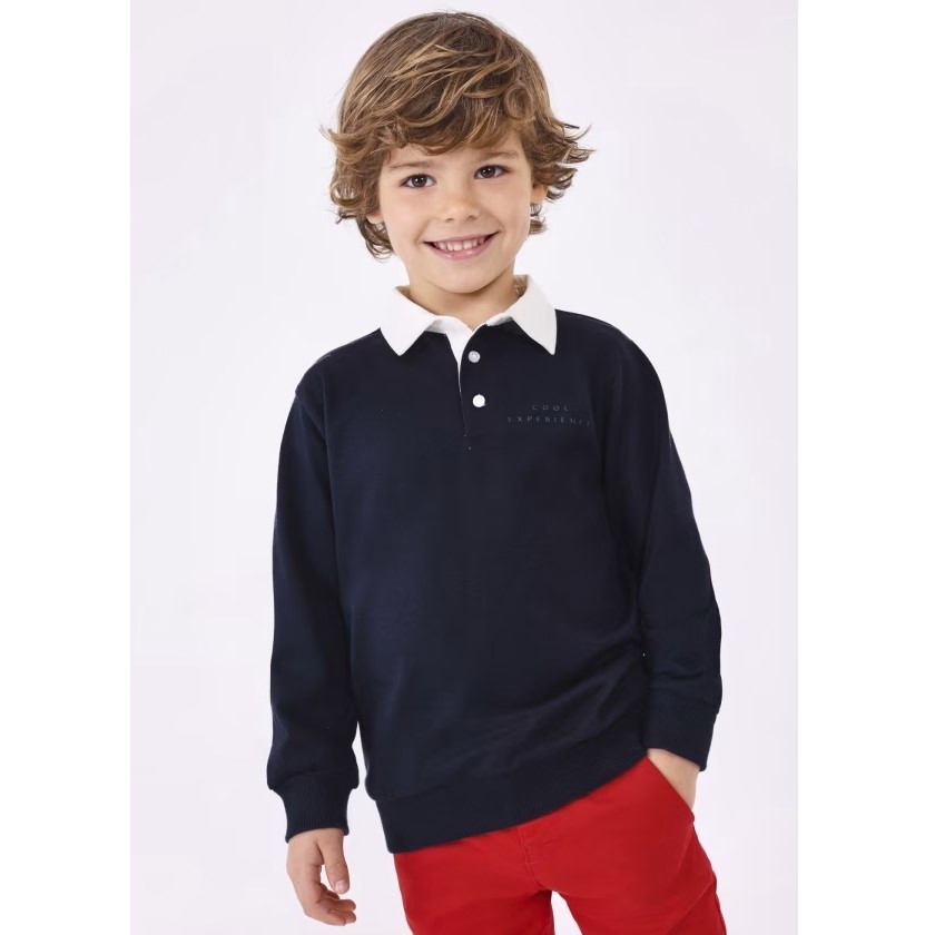Mayoral Kışlık Erkek Polo Uzun Kol T-shirt Koyu Mavi