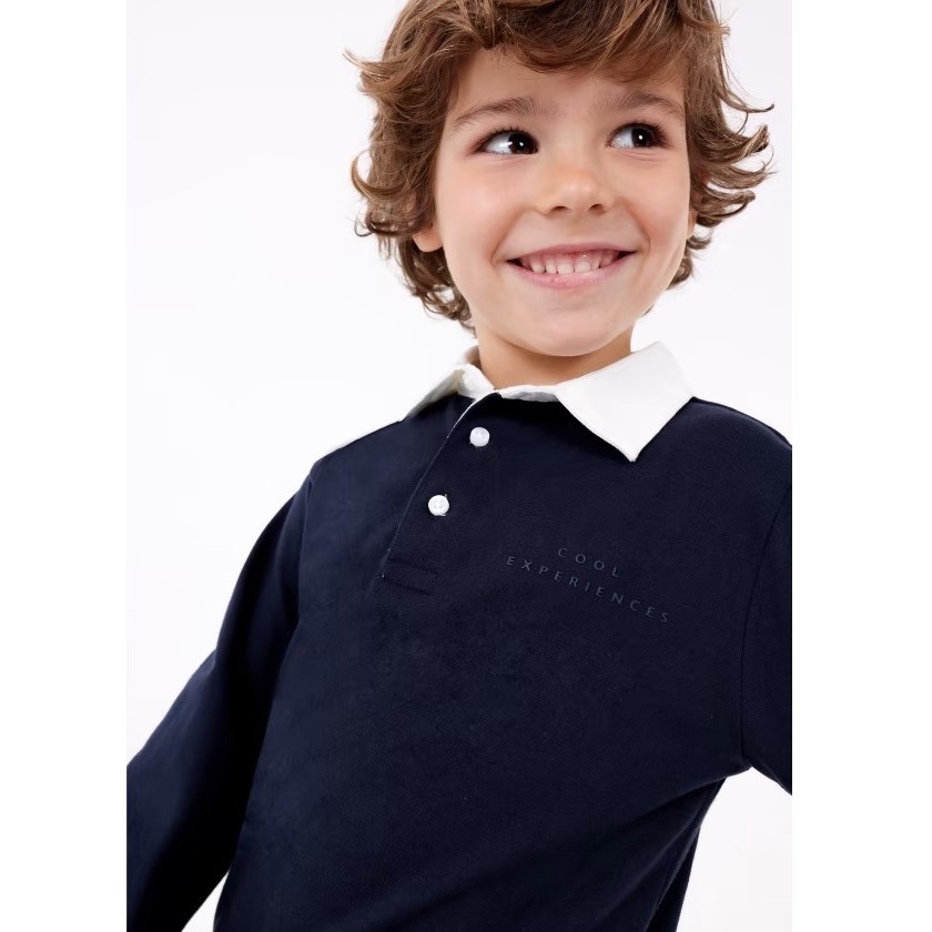 Mayoral Kışlık Erkek Polo Uzun Kol T-shirt Koyu Mavi