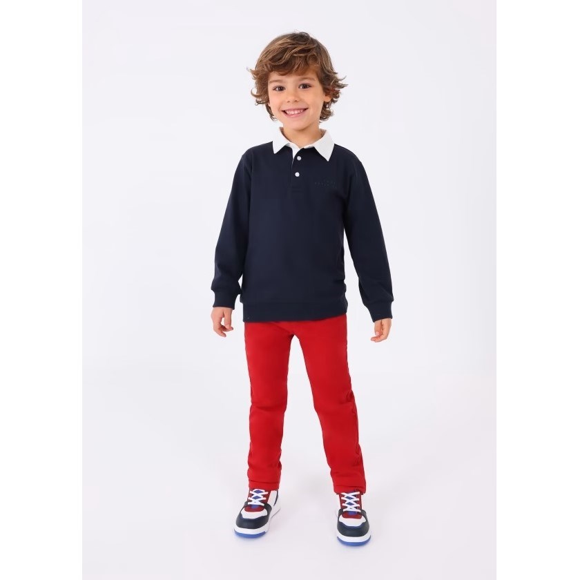 Mayoral Kışlık Erkek Polo Uzun Kol T-shirt Koyu Mavi
