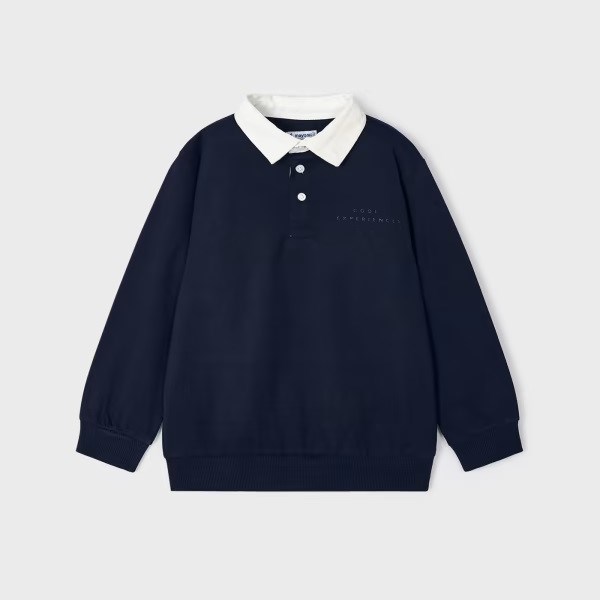 Mayoral Kışlık Erkek Polo Uzun Kol T-shirt Koyu Mavi