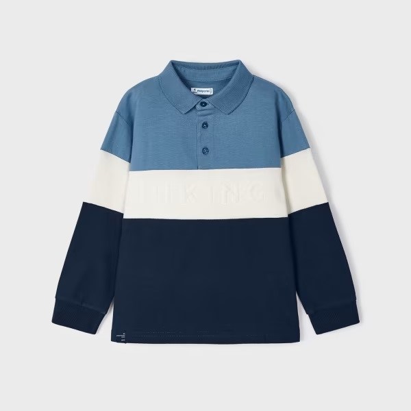 Mayoral Kışlık Erkek Polo Uzun Kol T-shirt Mavi