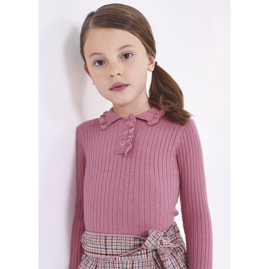 Mayoral Kışlık Kız Polo Örme Bluz Pembe