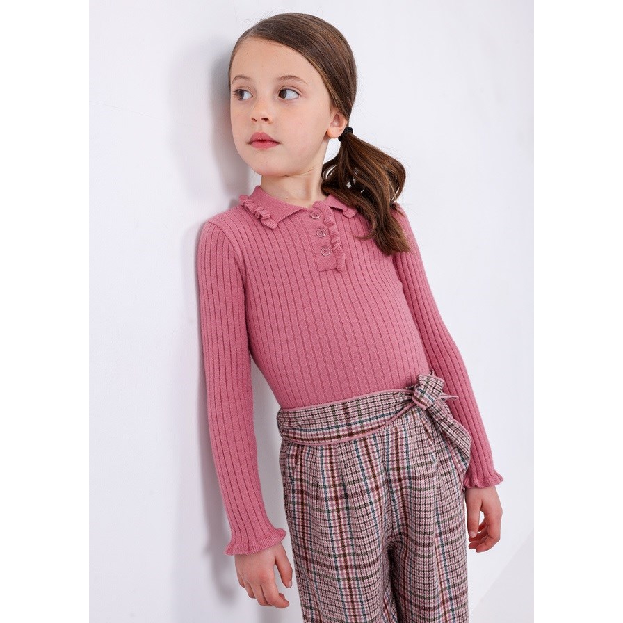 Mayoral Kışlık Kız Polo Örme Bluz Pembe
