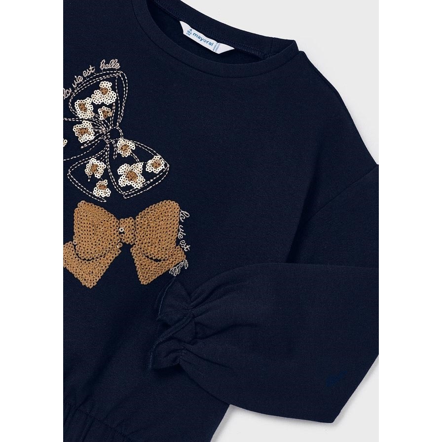 Mayoral Kışlık Kız Uzun Kol S-shirt Koyu Mavi