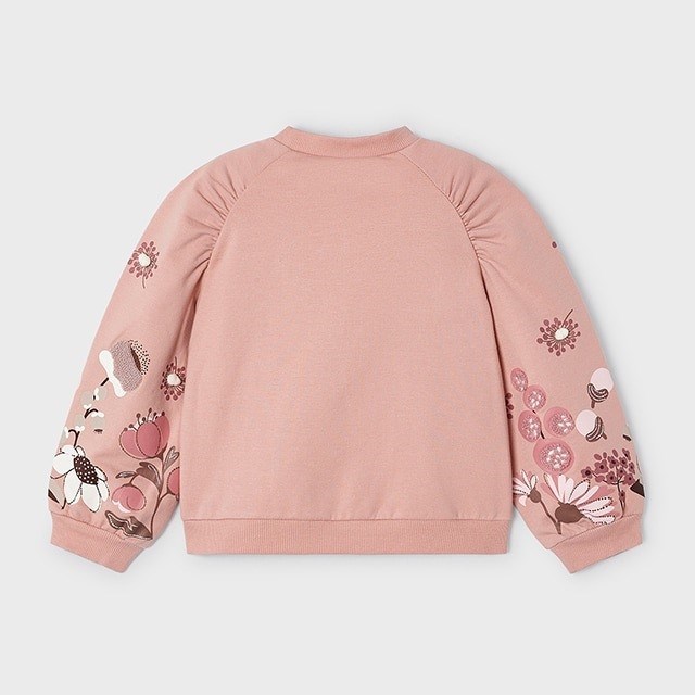 Mayoral Kışlık Kız İşlemeli Uzun Kol S-shirt Pembe
