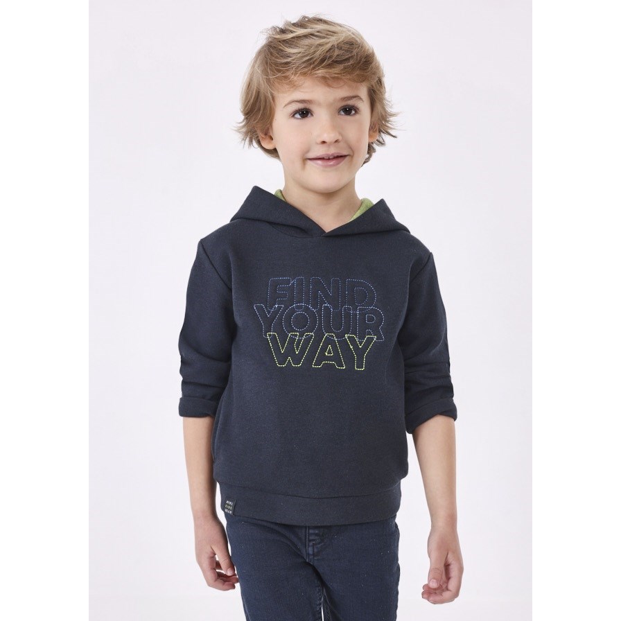 Mayoral Kışlık Erkek Kapşonlu Uzun Kol S-shirt Koyu Mavi