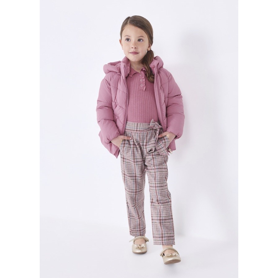 Mayoral Kışlık Kız Ekose Pantolon Pembe