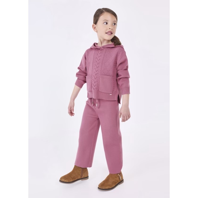 Mayoral Kışlık Kız Örme S-shirt Pantolon Set Pembe