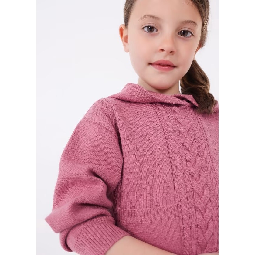 Mayoral Kışlık Kız Örme S-shirt Pantolon Set Pembe