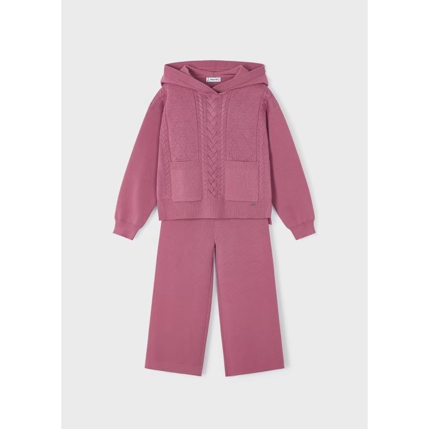 Mayoral Kışlık Kız Örme S-shirt Pantolon Set Pembe