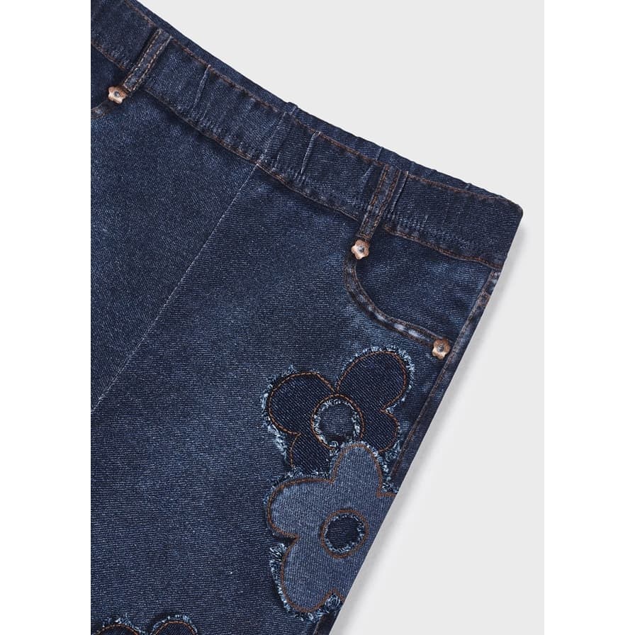 Mayoral Kışlık Kız Denim Tayt Pantolon Koyu Mavi