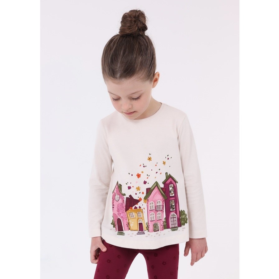Mayoral Kışlık Kız S-shirt Tayt Takım Bordo