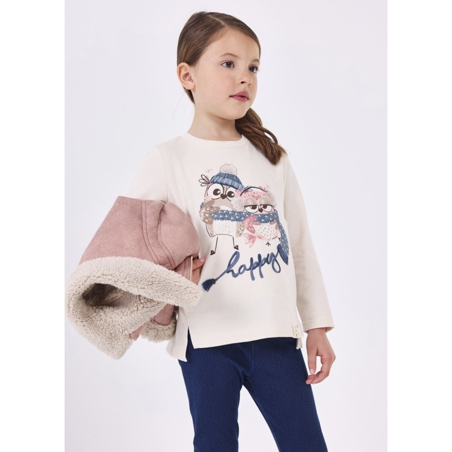 Mayoral Kışlık Kız S-shirt Örme Denim Tayt Takım Mavi