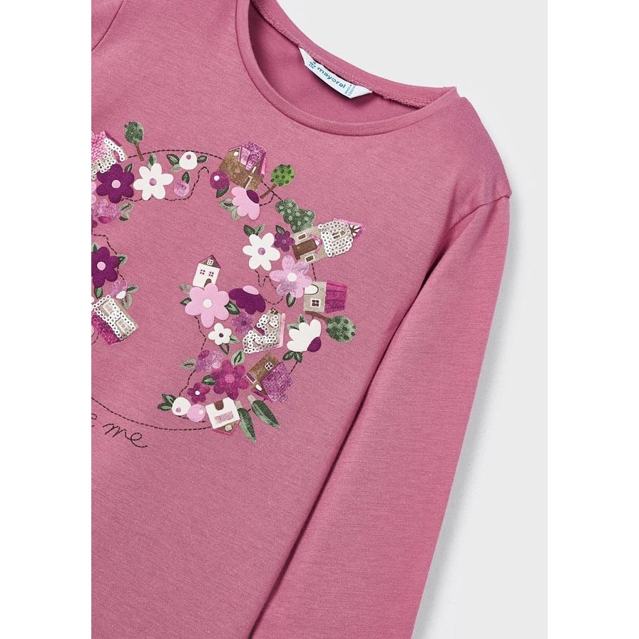 Mayoral Kışlık Kız S-shirt Tayt Takım Pembe